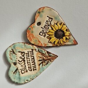 *choose* Artisan Ceramic Hearts Blessed / Beloved
